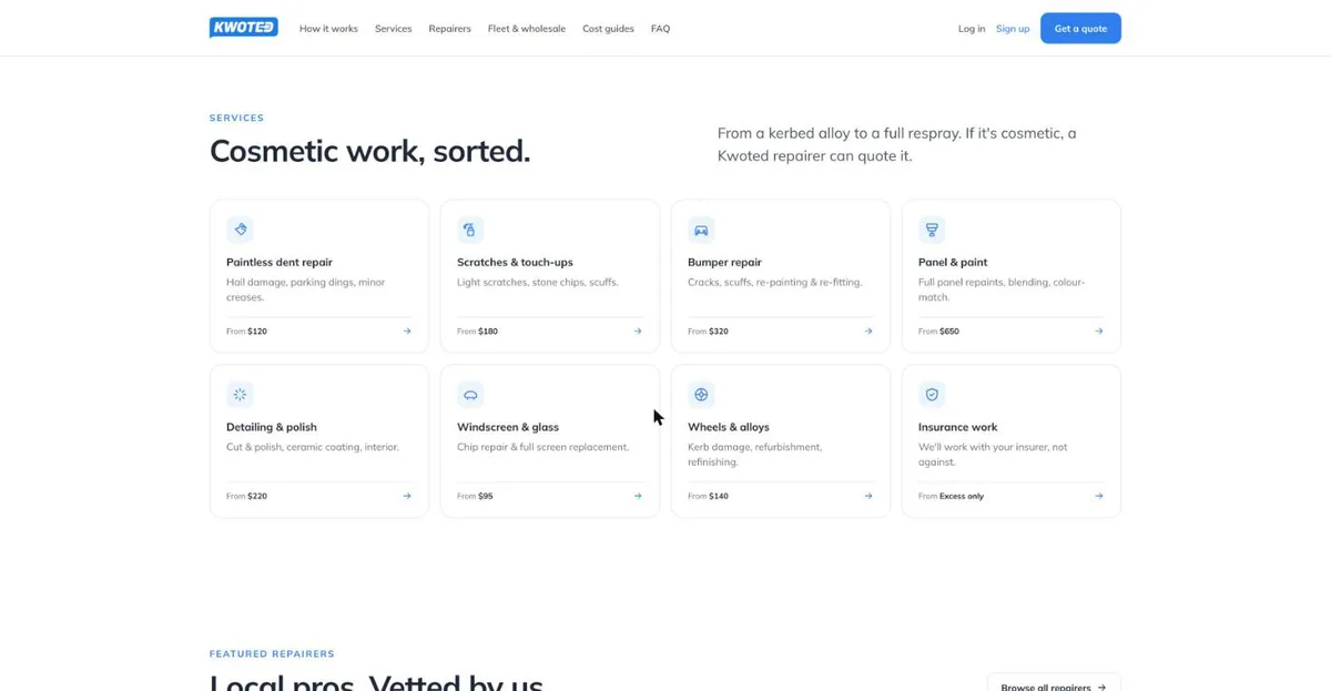The Kwoted service catalogue, managed by its admins